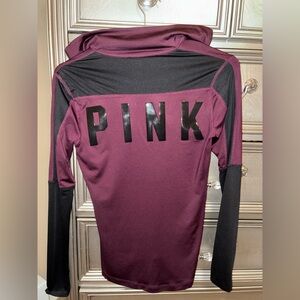 NWOT!!VINTAGE VSecret Pink Ultimate Pullover+Leggings Set Plum & Black